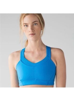 Lululemon kayak blue rack pack sports bra size 6